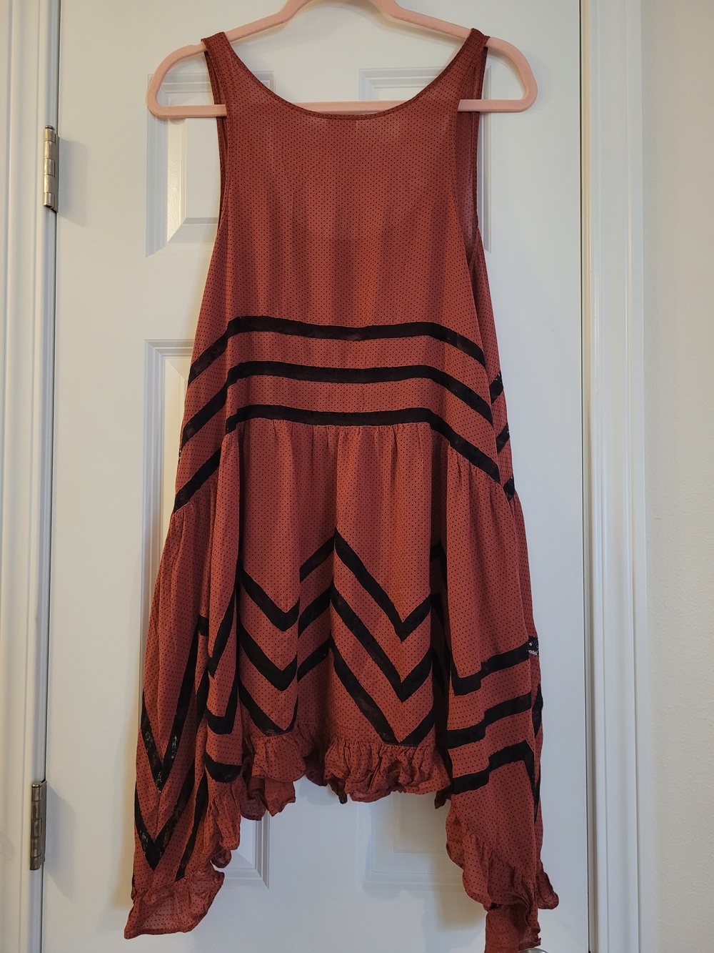 Free People Rust Red Slip with Black Dot Details - Picture 11 of 14